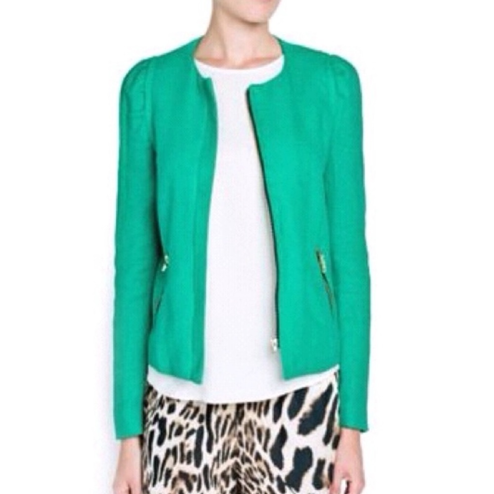 {Mng By Mango} Blazer Jacket In Green - Womens Xs - image 2